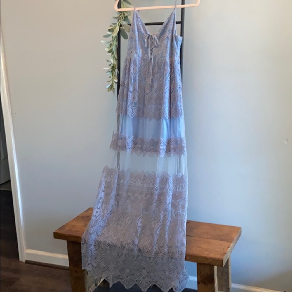 Romantic crochet detail Maxi